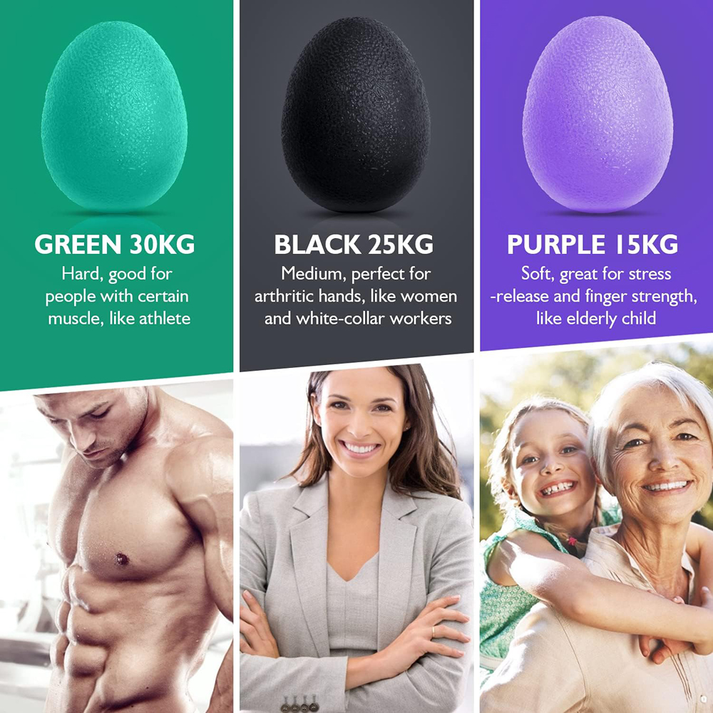 Silikon håndgrep ball egg treningsstudio Fitness finger tung mosjonist styrke muskelgjenoppretting griper trener stressavlastende klemme