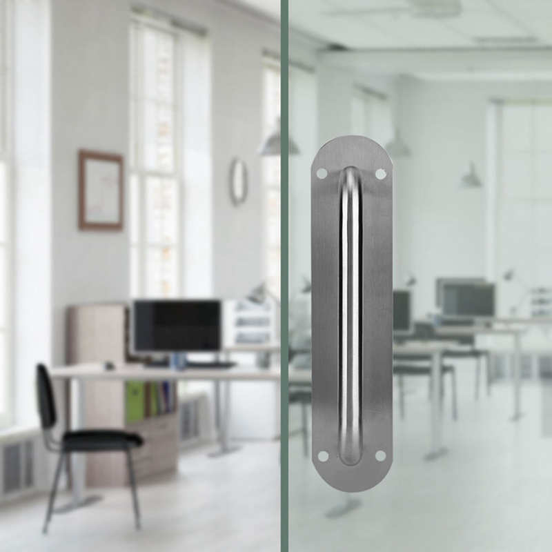 Stainless Steel Pull and Push Plate Door Access Door Pull Handle with Screws