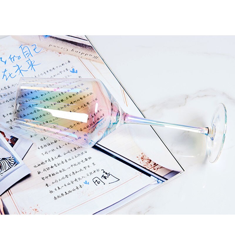 Dream Gradient Rainbow Goblet Crystal Glass Champagne Glass TI99