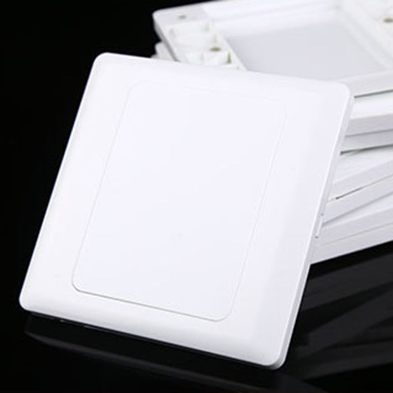 Zócalo de interruptor de pared eléctrico, Panel de cubierta en blanco, pizarra blanca, ABS, herramienta de bisel de placa de salida, 86x86mm