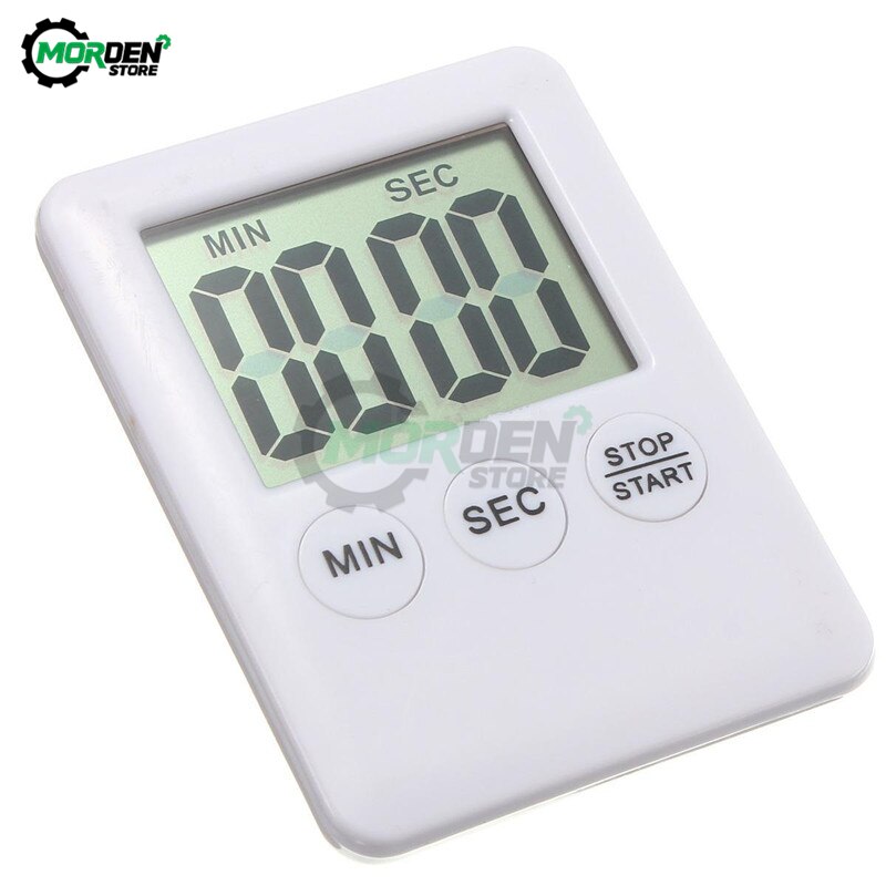 Super Thin Mini LCD Digital Display Kitchen Timer Square Cooking Count Up Countdown Alarm Sleep Stopwatch Clock