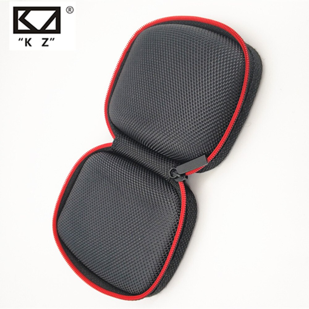 Kz case tas high-end in-ear oordopjes koptelefoon opbergtas oordopjes case tas eva rits tas  as10 zs10 es4: Zwart zonder logo