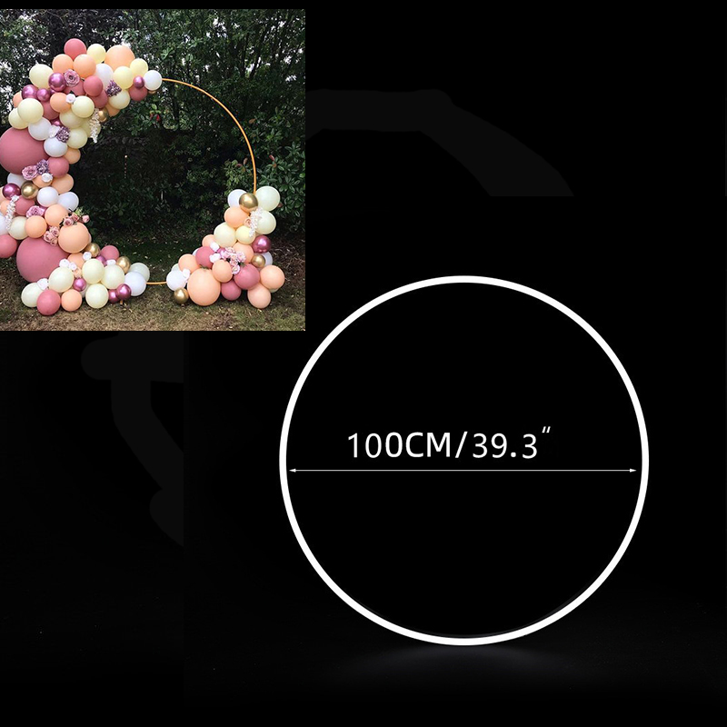 80/100/150cm plastballongbågar ringar gör-det-själv kransram hållare cirkel ballongpelare babyshower födelsedag bröllopsfestdekorationer: Rubin