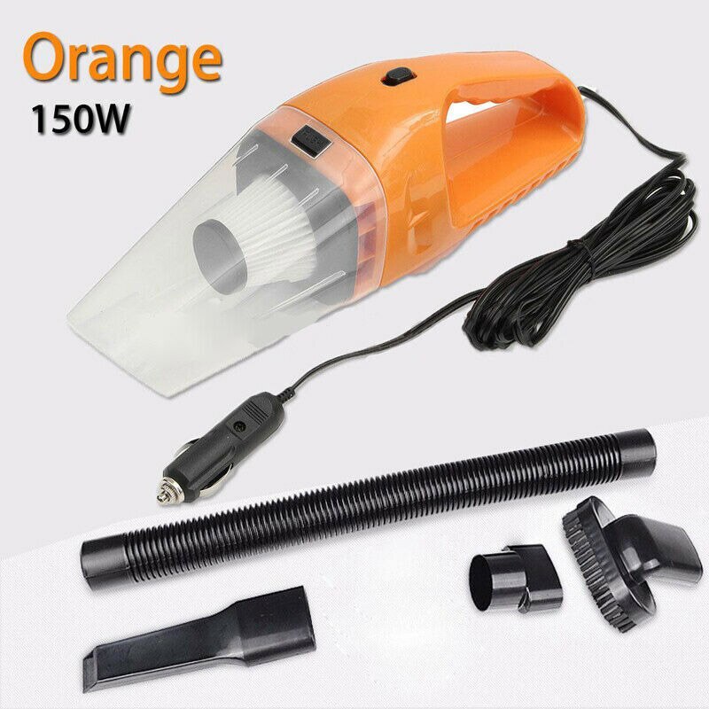 150W Auto Stofzuiger Auto Handheld Stofzuiger Mini Stofzuiger Voor Car Cleaning 5Kpa Krachtige Vacuüm Reinigers Auto: Orange