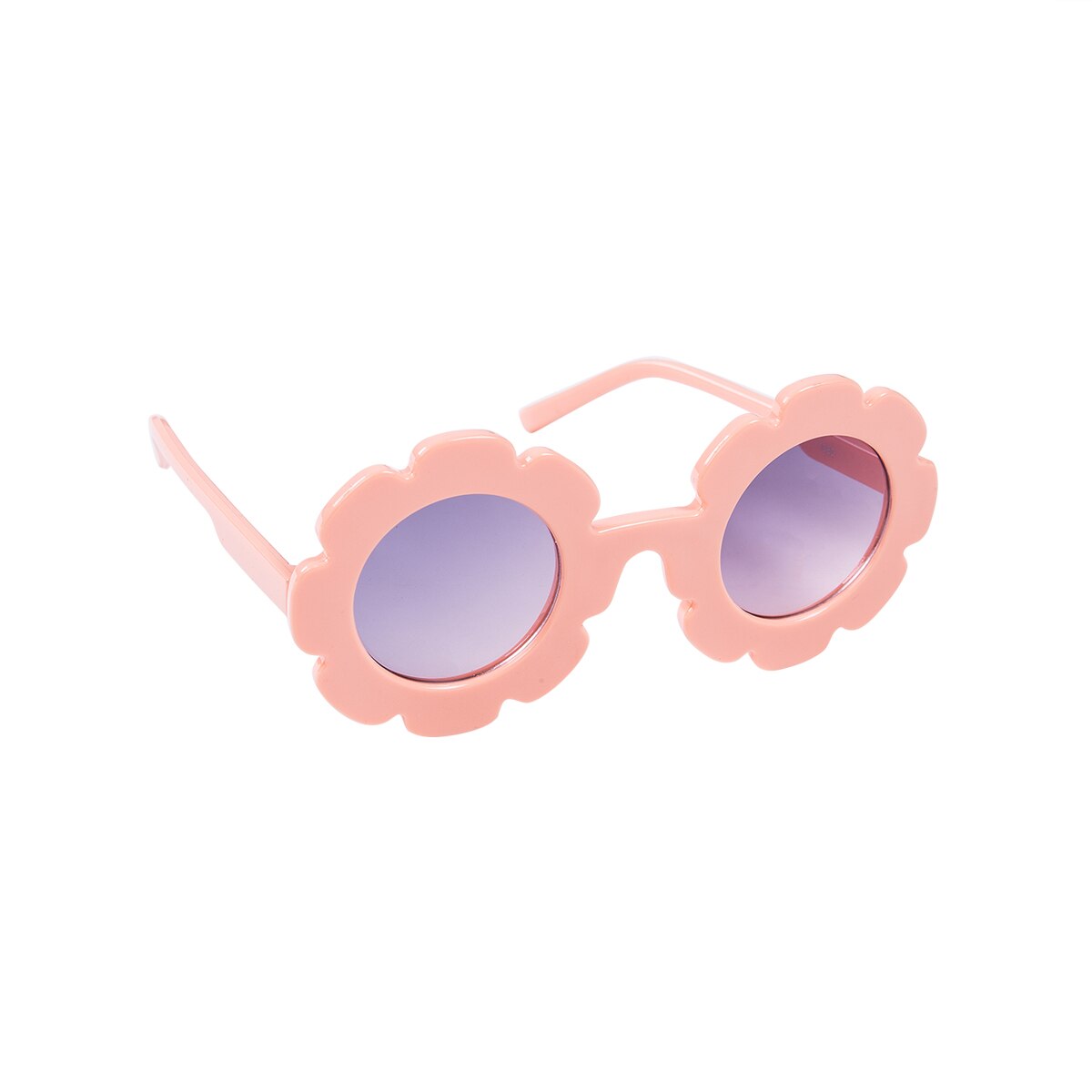 Solblomst kid runde solbriller drenge piger runde  uv400 briller polycarbonatblå lysblokerende briller: Orange
