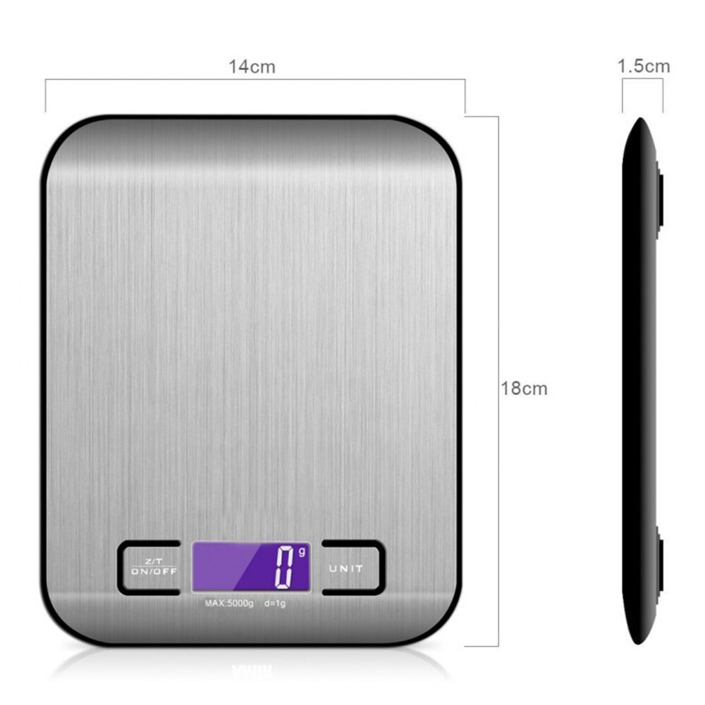 10Kg/5Kg Oz/Ml/Lb/G Keukenweegschaal Rvs Weegschaal Voedsel Dieet post Balance Meten Lcd Elektronische Weegschalen