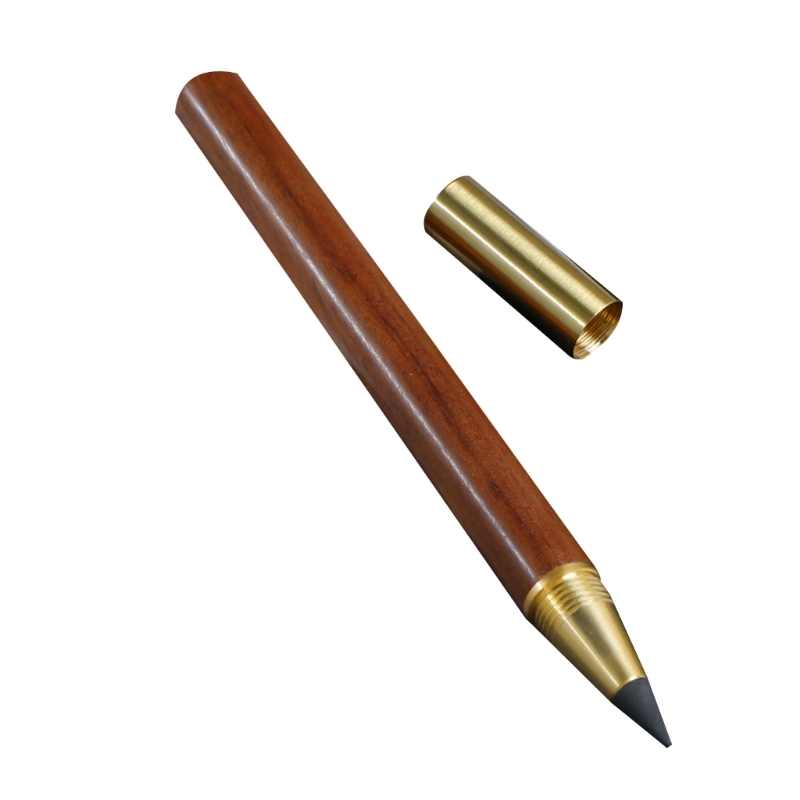 Lápices de tinta sin tinta, lápiz eterno de escritura ilimitada, escritura suave, bolígrafo sin tinta de Metal, papelería escolar de oficina: YELLOW