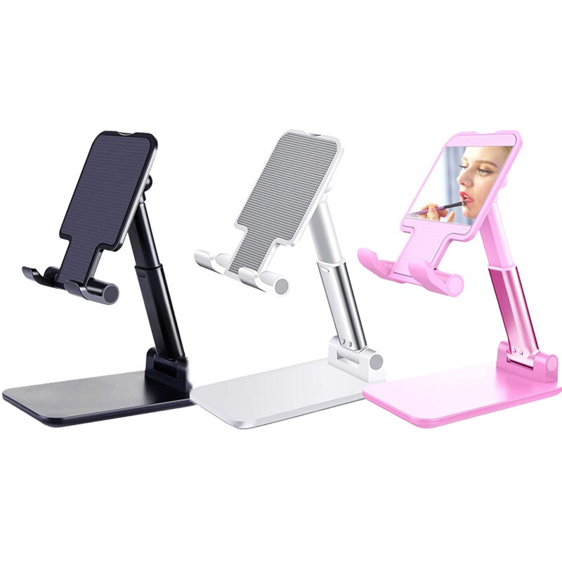Universal Adjustable Cell Phone Holder Charging Space Mobile Phone Holder Folding Tablet Stand for IPad for IPhone Huawei Xiaomi