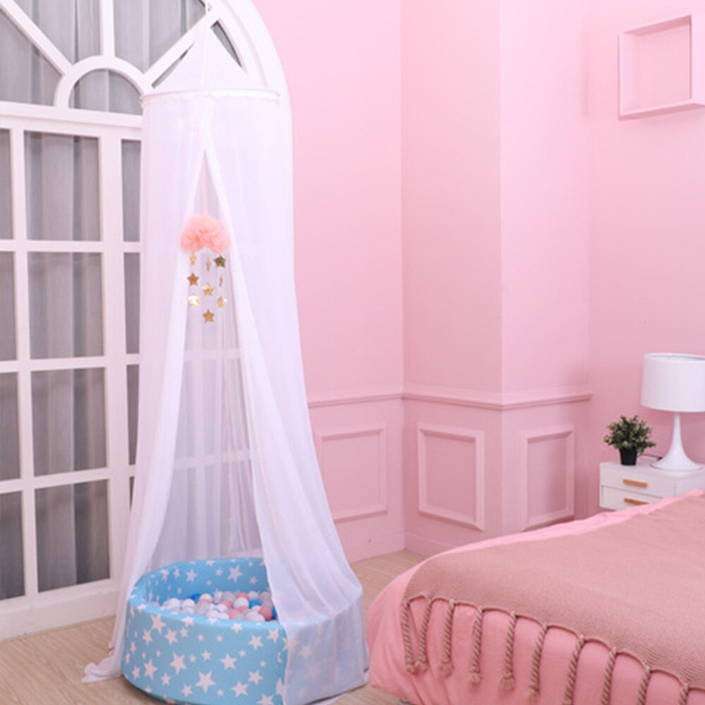 Chiffon Baby Canopy Mosquito Net Kids Play Tent Anti Mosquito Princess Round Bed Canopy Kids Room Decoration Canopy Mosquito Net