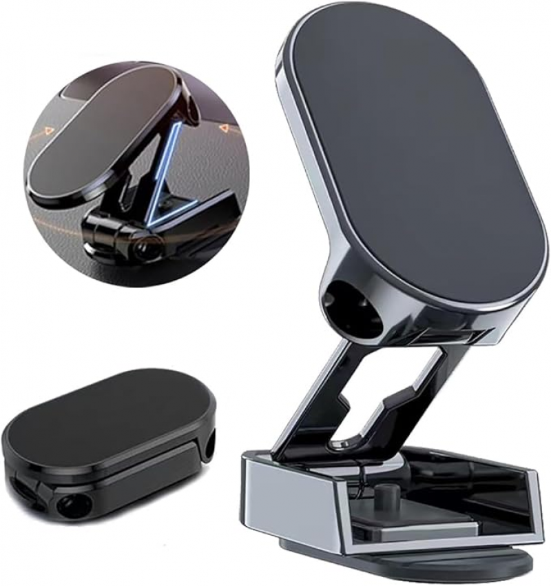 Magnetic Car Phone Holder 360 Rotating Phone Holder Stand Foldable Magnet Smartphone Support Mount Multifunctional Phone Holder