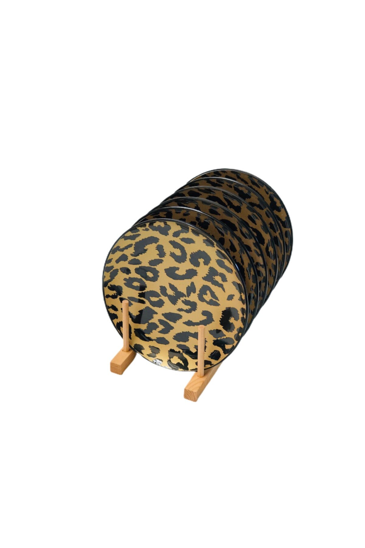 Leopard Pattern Cake Dessert Cake Pastry Cookies Plate 6 Pcs