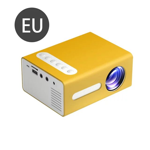 T300 LED Mini Projector 320x240 Pixels Support 1080P HDMI USB Portable Proyector Home Media Player Mini Projector: EU yellow
