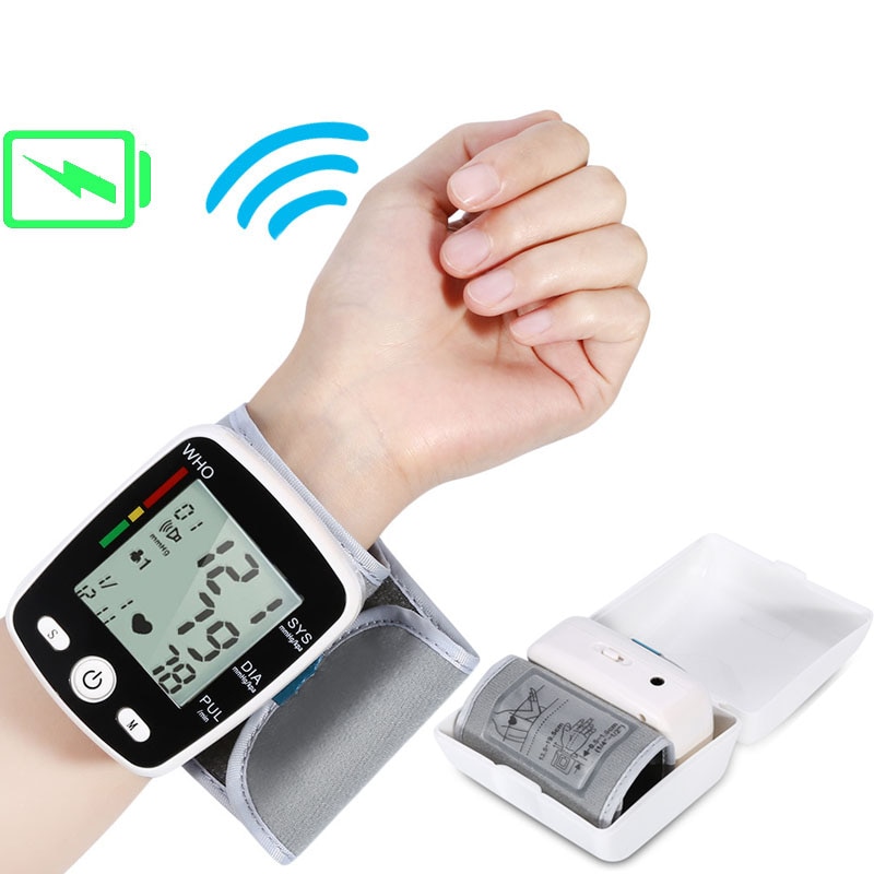 Tonometer Bp Manchet Pols Bloeddrukmeter Oplaadbare Automatische Bloed Presure Meter Monitor Hartslagmeter Pulsometer Machine