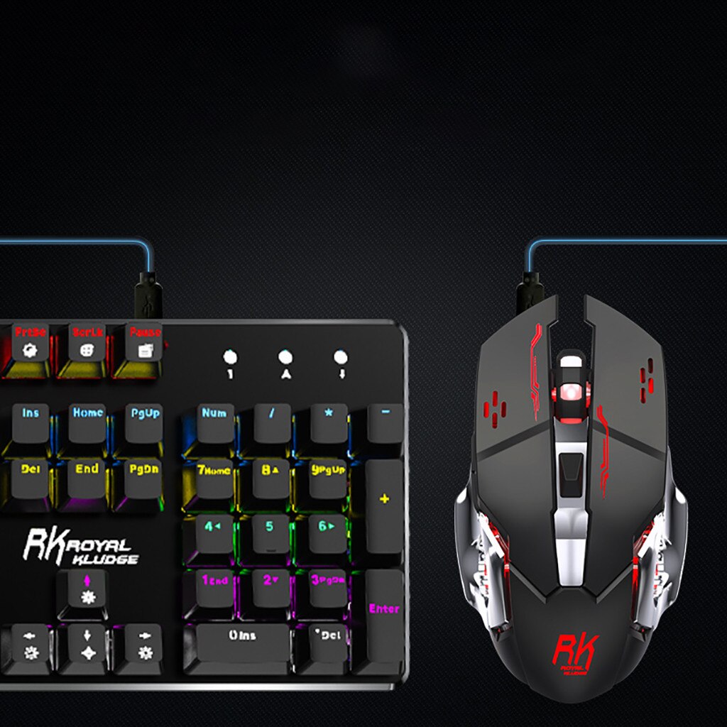 104 Keys Backlight Games gaming pc Mechanical Wireless keyboard and mouse With + 3600DPI Mouse Mice