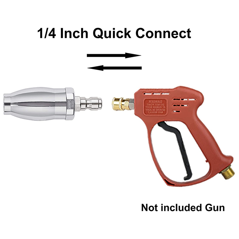 Retail Turbo Nozzle for Pressure Washer, Rotating Nozzle for and Cold Water, 1/4 Inch Quick Connect, Orifice 3.0, 3600 PSI