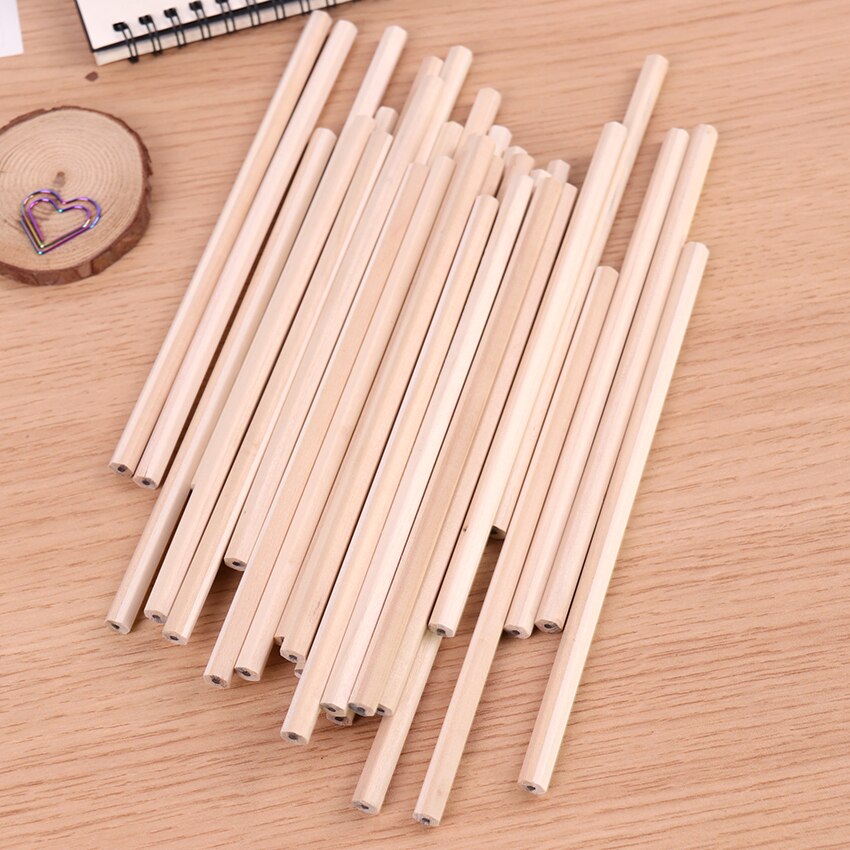 6PCS Eco Friendly Natural Wood Pencil HB Blank Hexagonal Non-Toxic Standard Pencil Drawing Stationery Office School Supplies
