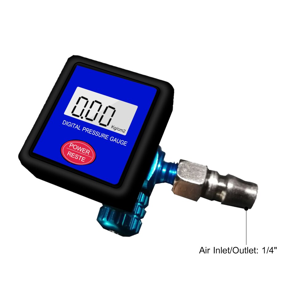 Spray Gun Pressure Regulating Gauge LCD Display Air Pressure Meter Spray Gun Pressure Gauge for Car Auto Repair Painting Tool