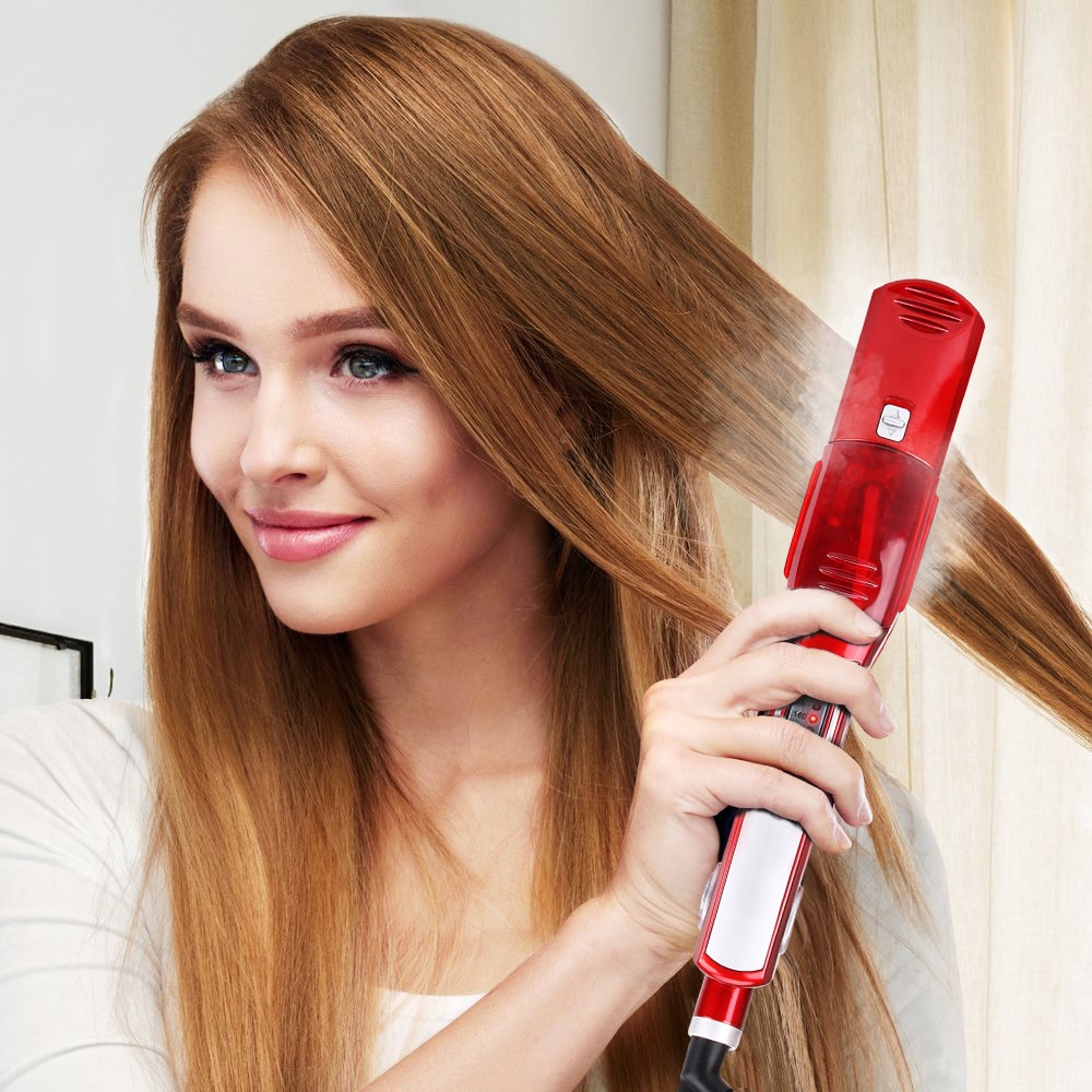 Stoom Stijltang Professionele Stoom Damp Haar Stijltang Strijkijzers Keramische Hair Straightening Curler Hair Styling