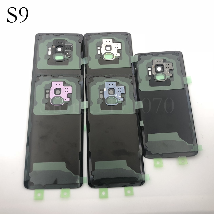 For Samsung Galaxy S9 Plus s9+ G965 SM-G965F G965FD S9 G960 SM-G960F G960FD Glass Battery Back Cover Door Housing Replacement