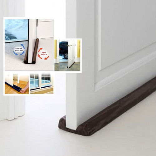 Twin Door Draft Dodger Guard Stopper Draught Excluder Protector Under Door Energy Saving