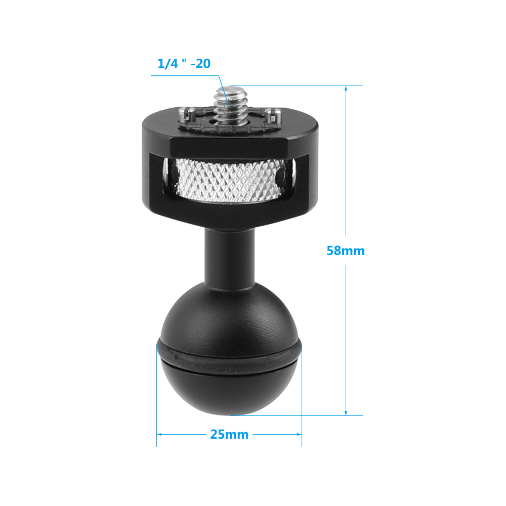 CAMVATE 360°Swivel Ball Head Holder With 1/4"-20 Screw Mount