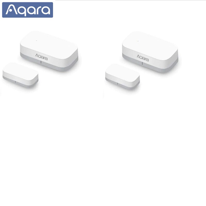Aqara Deur Raam Sensor Zigbee Draadloze Verbinding Smart Mini Deur Sensor Werken Met App Mi Thuis Voor Xiaomi Mijia Smart thuis App: 2 pcs