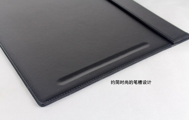 Large! PU Leather Office Home Working Desk Set Pad Clipboard Meeting Roon Large Clipboard Pen Pencil Holder Stand