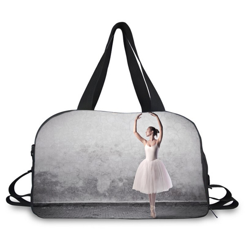 Bolsa de viaje con compartimentos para zapatos, mochila de lona para el gimnasio y el baile de ballet