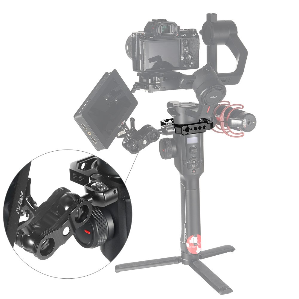 SmallRig Mounting Clamp for MOZA Air 2 Gimbal Stabilizer Quick Release Rod Clamp With Nato Rail And Threading Holes -2328