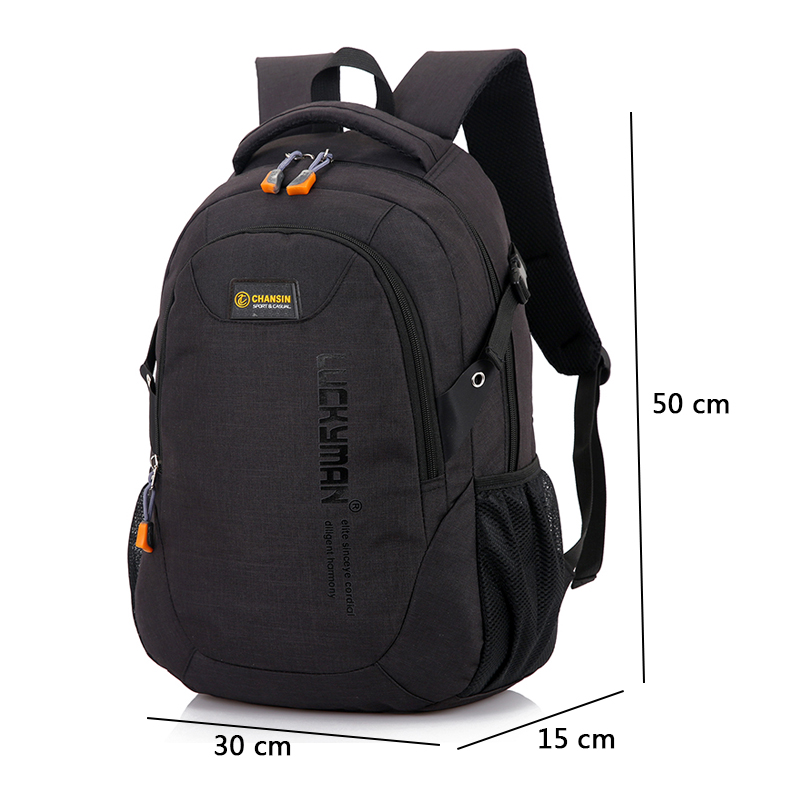 Nova moda masculina mochila saco de poliéster computador portátil mochila sacos estudantes da faculdade do ensino médio saco masculino