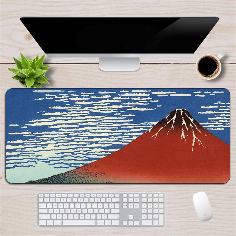 Large Gaming Mouse Pad Japan The Great Wave of Kanagawa Computer MousePad Gamer Rubber XL Speed Notebook Keyboard Desk Mat