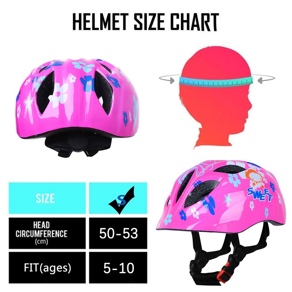 Barn flickor hjälm söt blomma stjärnor tryckta barn balanscykel cykel skridskoåkning skyddshjälmar barn ridning skyddshjälm