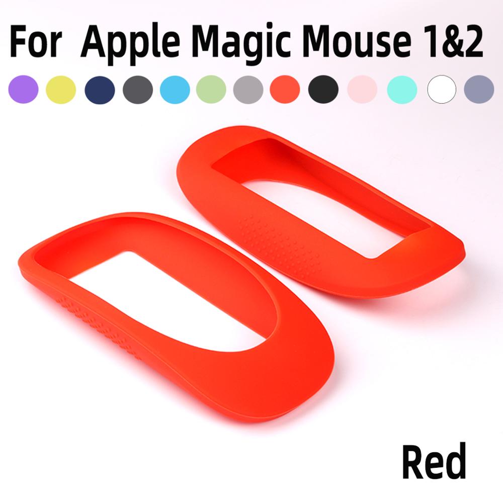 Magic Mouse Shell-funda protectora de silicona para ratón, para Apple Magic mouse 1/2 (China red)