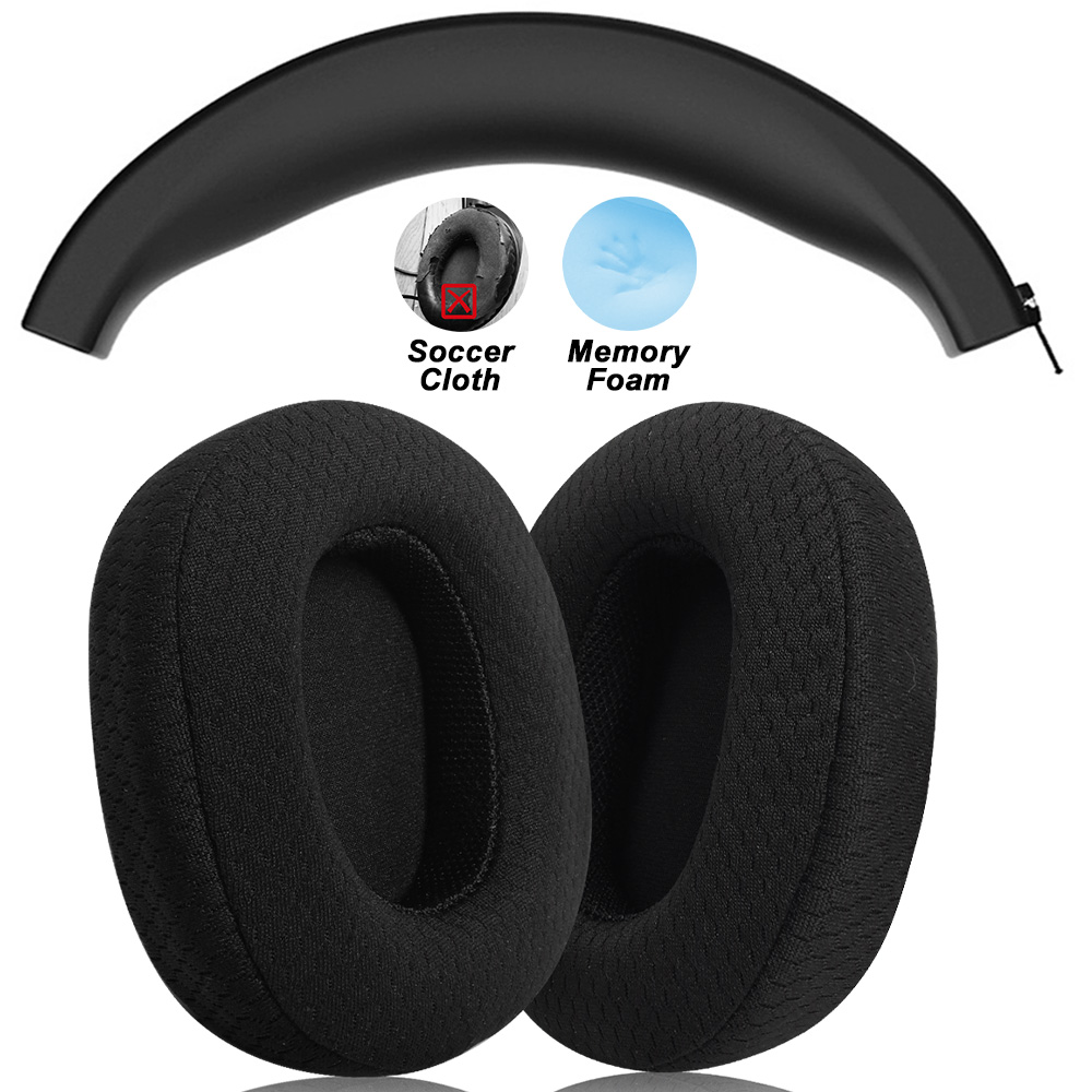 Reemplazo para SOUNDPEATS A6, almohadillas inalámbricas para diadema, almohadillas para auriculares, orejeras de proteína: Gris claro