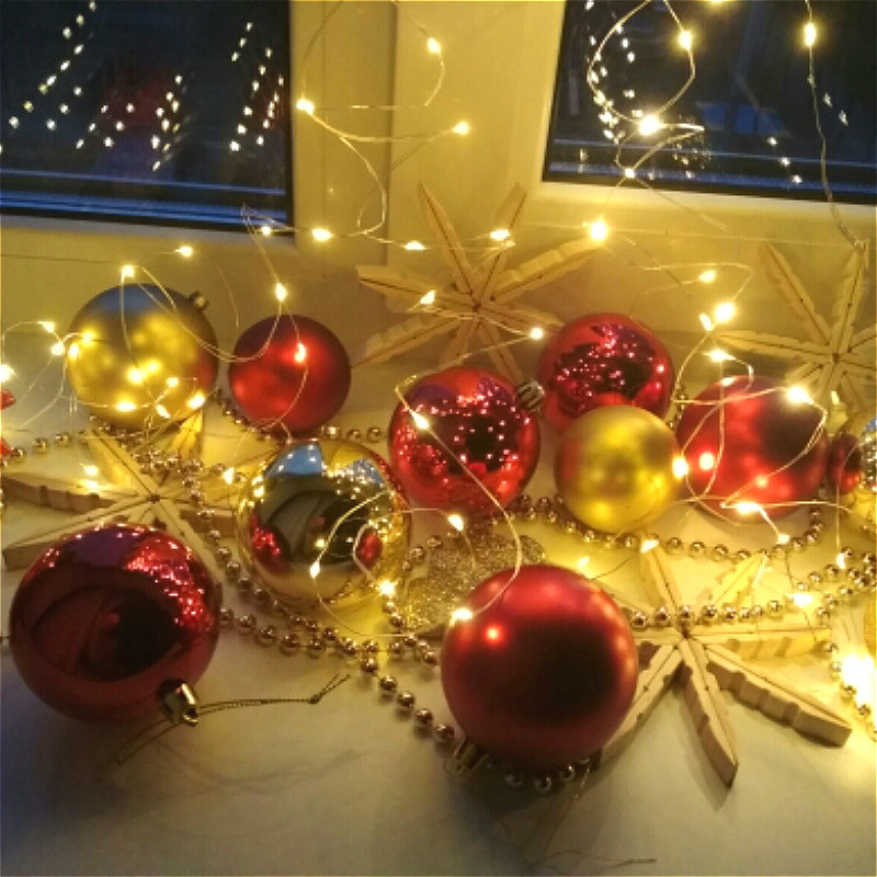 Guirlande lumineuse LED USB en fil de cuivre, guirlande féerique blanche chaude, décoration de maison, noël, mariage, fête de