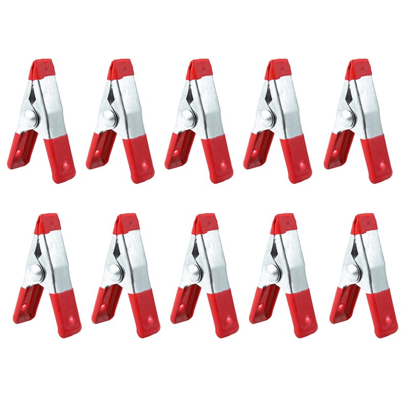 10PCS/lot Metal Spring Clamps 2" Clip Soft Plastic Tips Grip Photos Craft