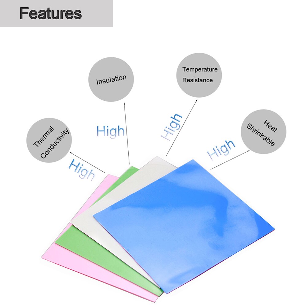 1pcs Gdstime 100mm x 100mm x 1mm 0.1cm Thickness Pink Thermal Conductive Silicone Pad