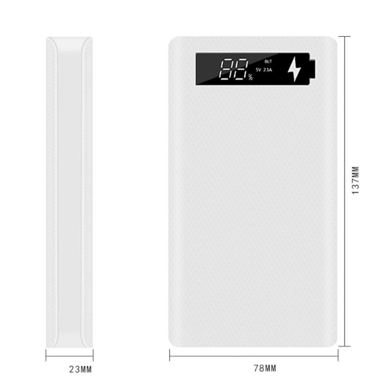 LCD Display DIY 6x18650 Battery Case Power Bank Shell Portable External Box without Battery Powerbank Protector