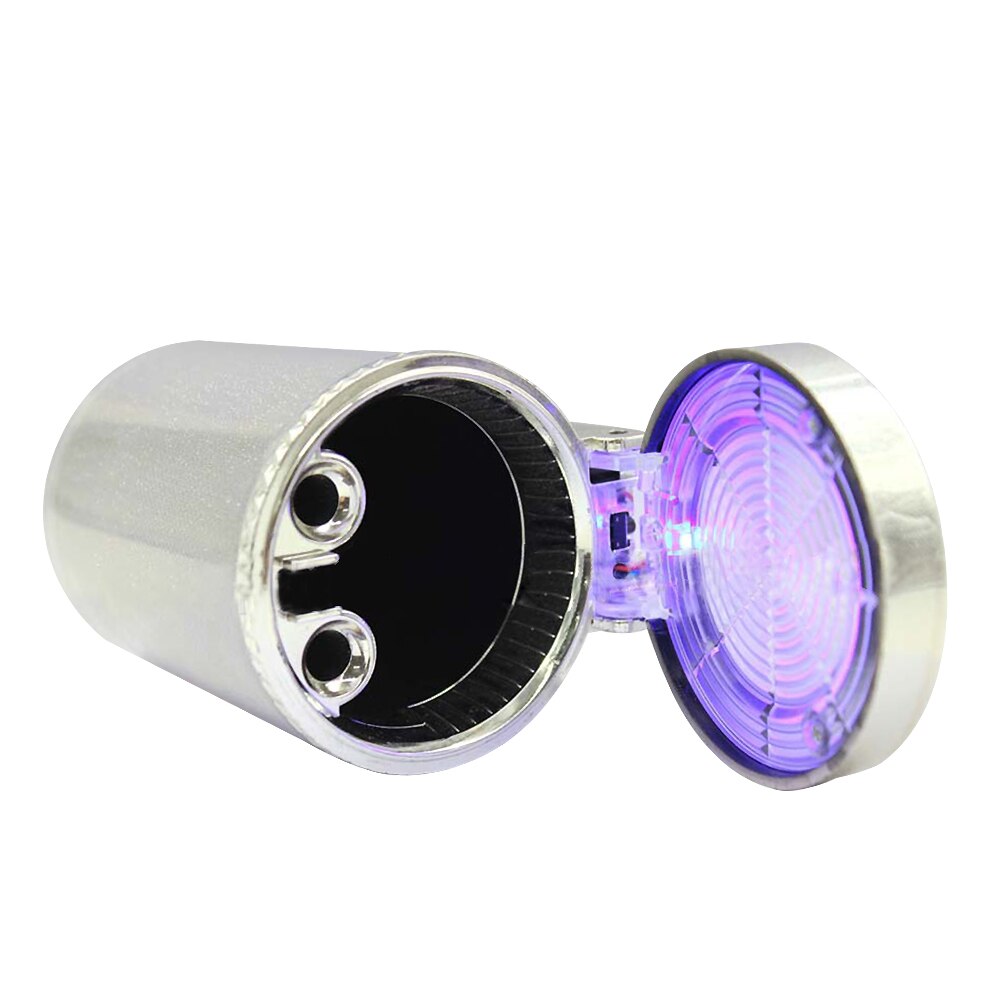 Portable lumière LED voiture cendrier lumineux nuit cylindre porte-conteneur tasse