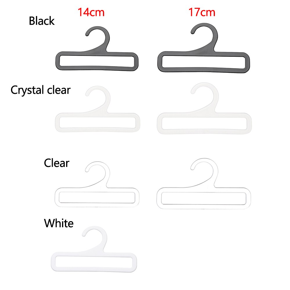Mini cintre rectangulaire, en plastique épais, antidérapant, pour écharpe, culotte, chaussette, 14cm/17cm, 1 pièce