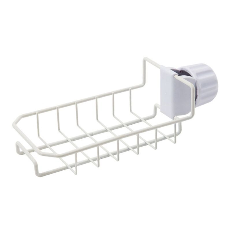 Robinet evier éponge lave vaisselle rangement suspendu égouttoir salle de bain douche Caddy étagère porte-savon organisateur accessoires de cuisine: WHITE