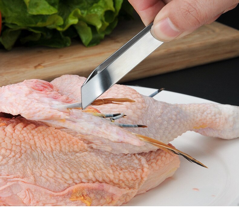 1PCS Stainless Steel Fish Bone Tweezers Remover Pincer Puller Tongs Pick-Up Seafood Tool Kitchen Tweezer