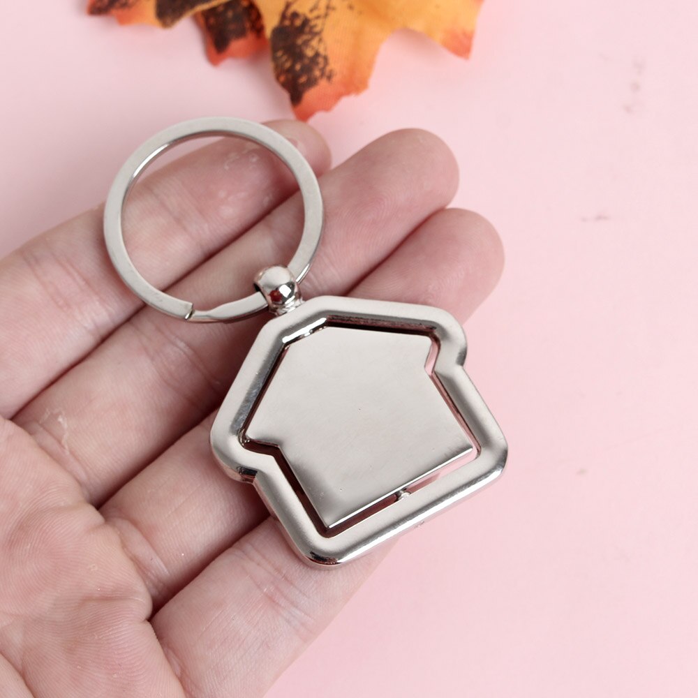 360 Degree Rotating House Keychain Key Ring Spin House Keychains Novelty for Events Hanging Ornament