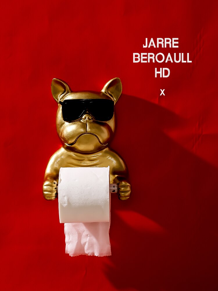 Lov hund hund toiletpapir håndklæde holder badeværelse hylde badeværelse væg hængende tissueboks rulle papir holder fri slag