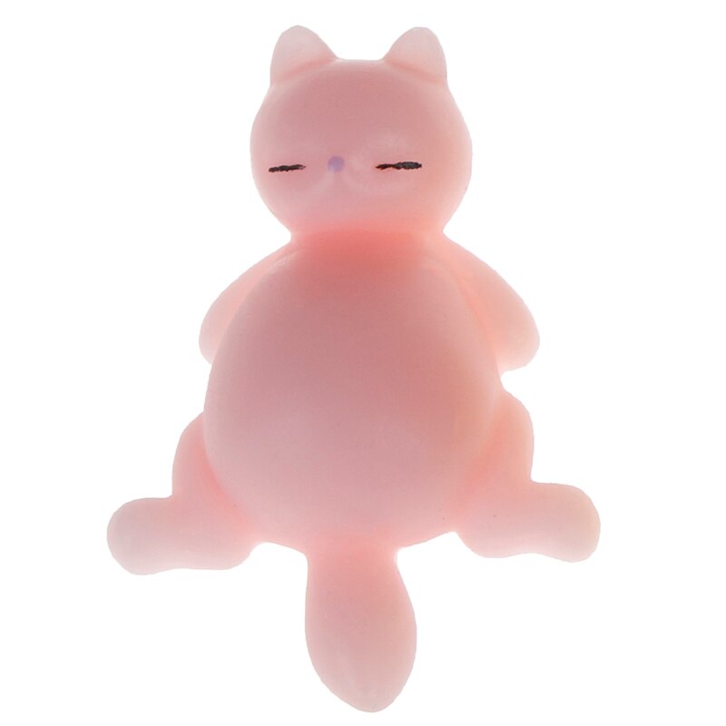 Mini Squishy suave lindo gato de color antiestrés bola divertida estrés Squishies Squeeze juguetes Mochi Abreact alivio pegajoso eliminar mascotas