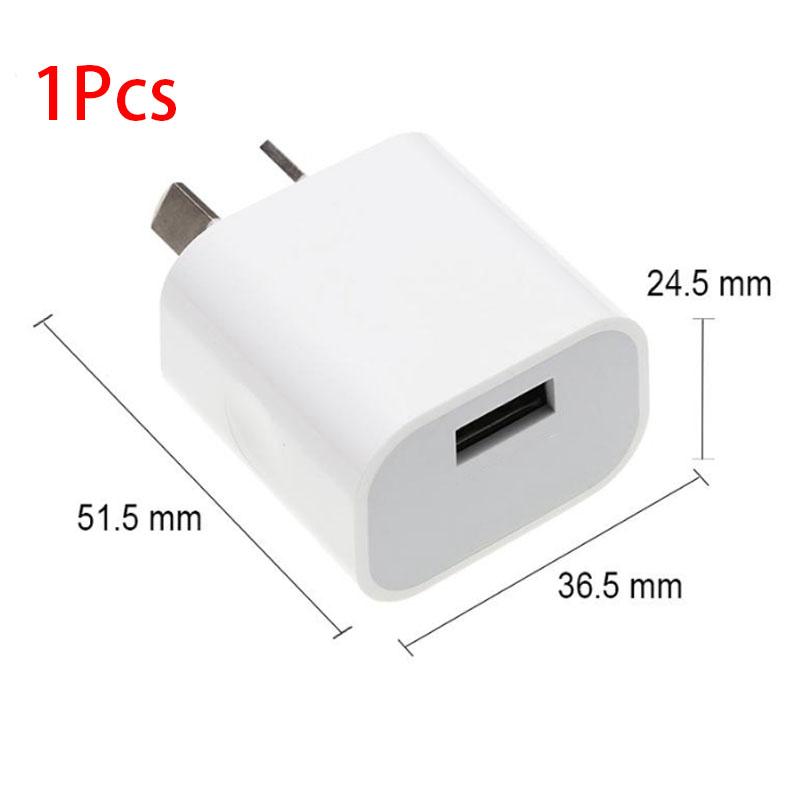 1/5 stk. universel rejselader med én port, 5v 2a usb-stik, ac-vægoplader til hjemmet, strømadapter til au-stik, telefonopladerhoved, australsk standard: Il