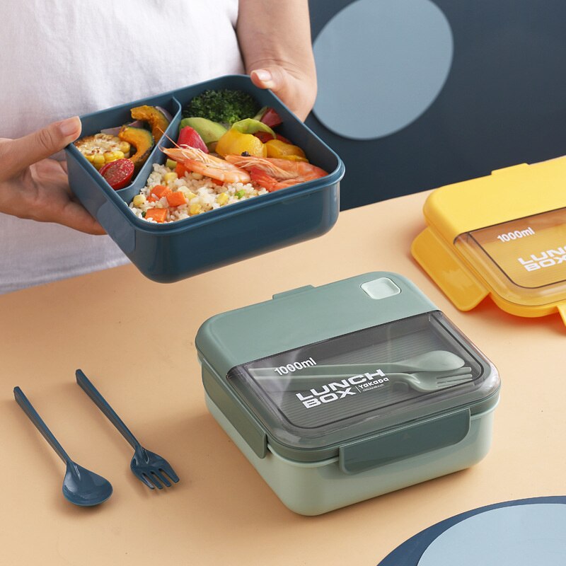 Portable Kids Bento Box Sealed Bento Lunch Box For Kids Complete Kit Kid Food Container Microwave Heating Food Storage Container