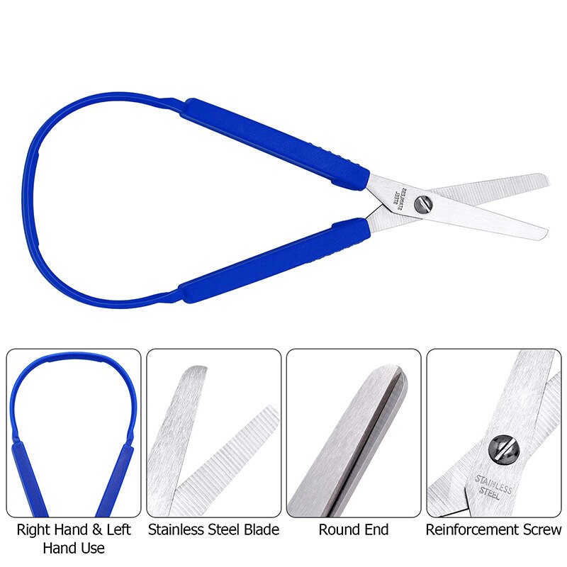 Schleife Schere Bunte Griff Schere Schleife Griff Selbst-Öffnung Schere adaptiv Schneiden Schere 8 Zoll (6 Packungen)