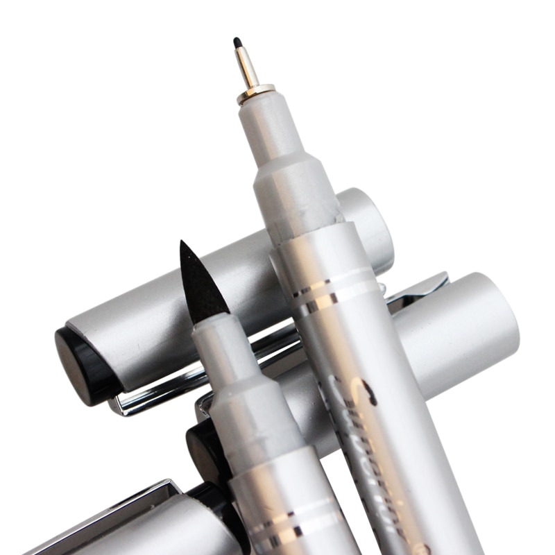 Superior 10Pcs Needle Drawing Pen Waterproof Pigment Fineline Sketch Marker Brush Pen for Office School Writing Art Supplier