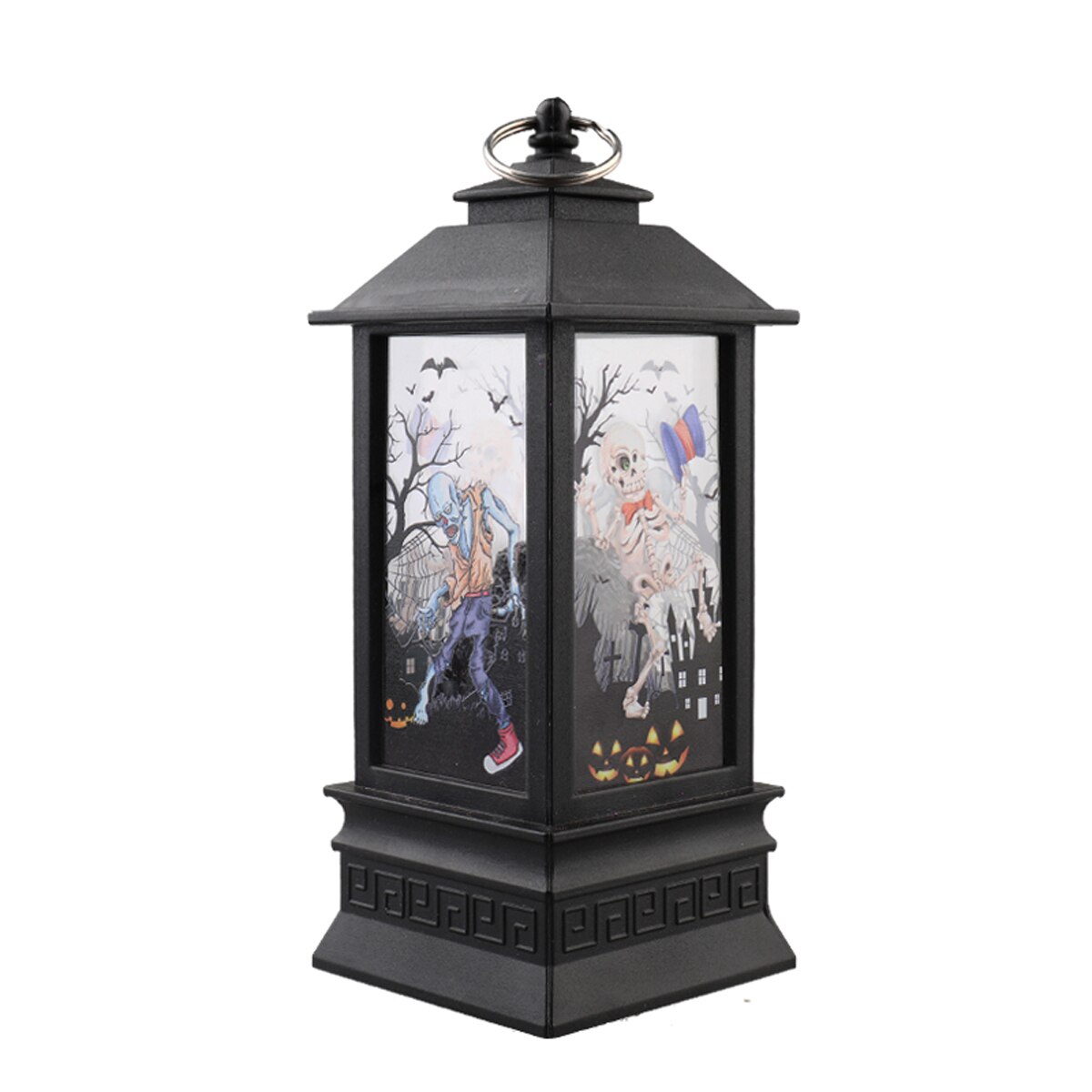 Halloween LED Night Light Portable Halloween Pattern Lamp Handled Halloween Party Decoration: royal blue